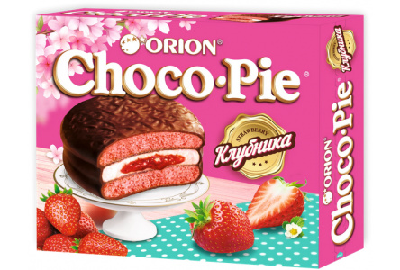 Печенье CHOCO PIE 360гр Клубника 1/8шт