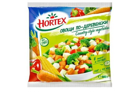 Заморож HORTEX 400гр Овощи по-деревенски 1/12шт