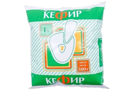 Кефир О! 500мл п/п 1% 1/16шт Продукт без заменителя молочного жира