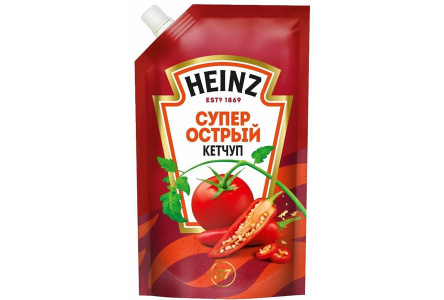 Кетчуп HEINZ 320гр Супер острый д/п 1/16шт