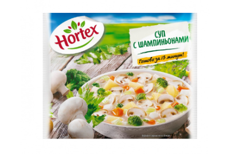 Заморож HORTEX 400гр Суп с шампиньонами 1/12шт