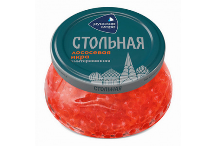 Икра РУССКОЕ МОРЕ 230гр Лососевая стольная ст/б 1/6шт