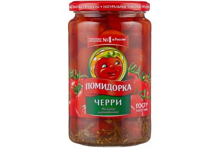 Томаты ПОМИДОРКА 720гр Черрри маринованные 1/8шт