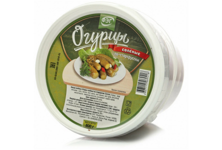 Огурцы соленые по-старорусски ФЭГ 800гр 1/6шт