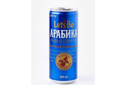 Напиток кофейный Lotte Let's Be 235мл Arabica ж/б 1/30шт