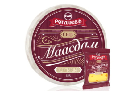 Сыр Маасдам 45% Рогачевъ Беларусь 1/1кг