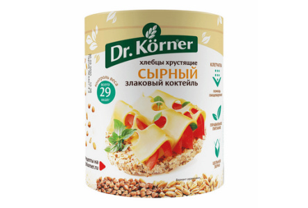 Хлебцы DR. KORNER 100гр Злаковый коктейль сырное 1/20шт