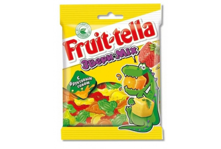 Мармелад жевательный FRUITTELLA 70гр Зверимикс 1/30шт