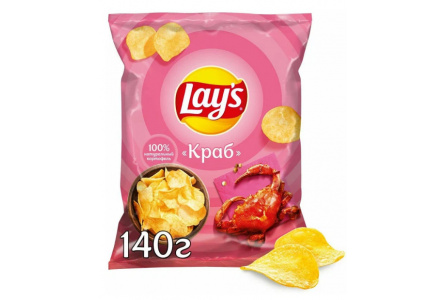 Чипсы LAYS 140гр Краб 1/19шт