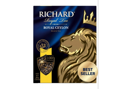 Чай черный в пакетиках RICHARD 100х2гр Royal Earl Grey байховый 1/6шт К