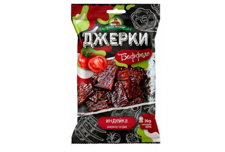 Джерки из индейки ПЕННЫЕ ИСТОРИИ 45гр Баффало 1/30шт