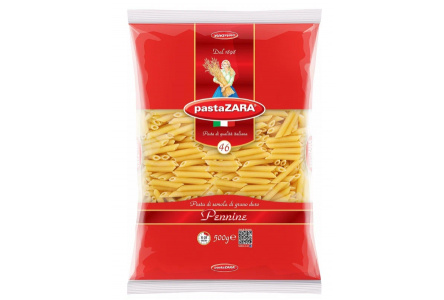 Макаронные изделия PASTA ZARA 500гр Перышки риф №046 1/20шт