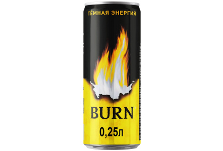 Напиток энерг BURN 0,25л Темная энергия ж/б 1/12шт