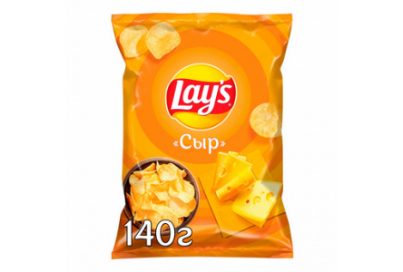 Чипсы LAYS 140гр Сыр 1/19шт