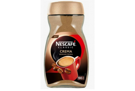 Кофе NESCAFE 190гр Крема ст/б 1/6шт