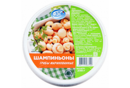 Грибы ФЭГ Шампиньоны маринованные 1/3кг