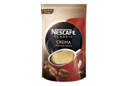 Кофе растворимый NESCAFE 120гр Classic Crema м/у 1/8шт