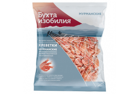 Креветки БУХТА ИЗОБИЛИЯ 500гр Мурманские н/р 1/8шт