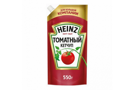 Кетчуп HEINZ 550гр Томатный д/п 1/16шт