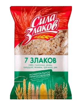 Хлопья СИЛА ЗЛАКОВ 400гр 7 злаков не требующие варки 1/12шт