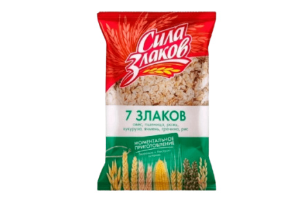 Хлопья СИЛА ЗЛАКОВ 400гр 7 злаков не требующие варки 1/12шт