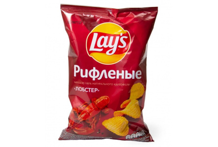 Чипсы LAYS 140гр Лобстер рифленые 1/19шт