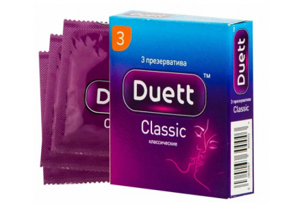 Презервативы DUETT 3шт classic №3 1/12шт