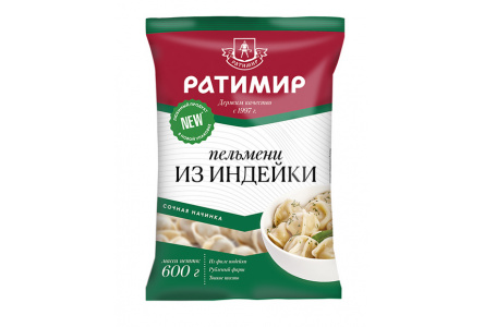 Пельмени РАТИМИР 600гр Из индейки 1/1шт