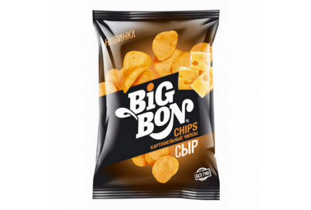 Чипсы BIG BON 75гр сыр 1/12шт