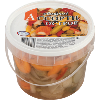 Ассорти овощное соленое острое ФЭГ 1/3кг